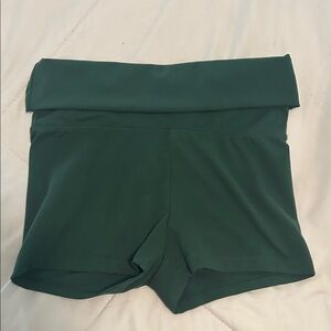 No Boundaries Dark Green Athletic Shorts